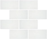 3x6  White Greek Marble Subway Floor Wall Tile Backsplash Polished for Kitchen, Bathroom Shower, Accent Décor, Fireplace,
